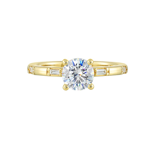 Yellow 14K Gold 0.1ct Diamond Engagement Ring