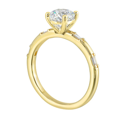 Yellow 14K Gold 0.1ct Diamond Engagement Ring