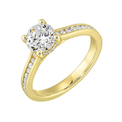 Yellow 14K Gold 0.26ct Diamond Engagement Ring