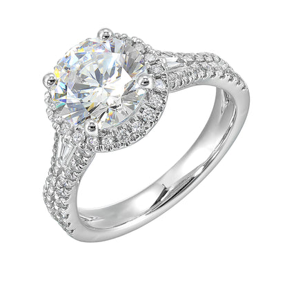 White 14K Gold 0.52ct Diamond Engagement Ring
