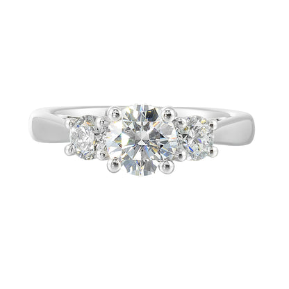 White 14K Gold 0.77ct Diamond Engagement Ring