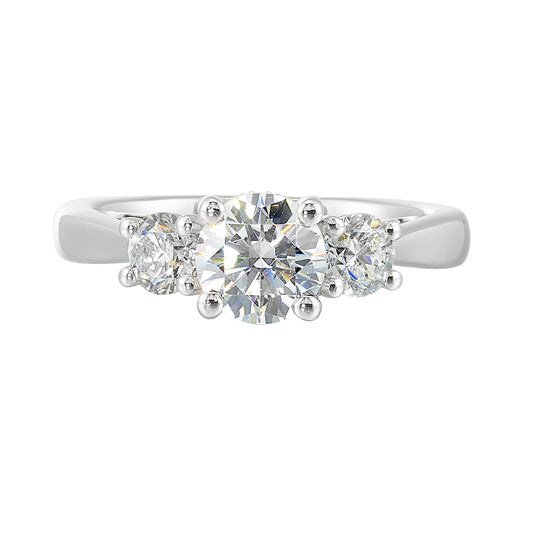 White 14K Gold 0.77ct Diamond Engagement Ring