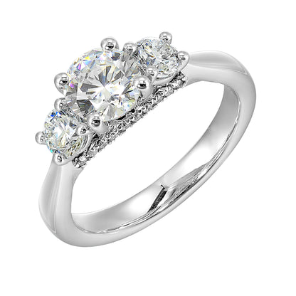 White 14K Gold 0.77ct Diamond Engagement Ring