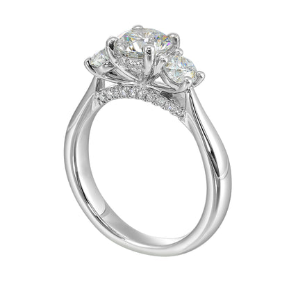 White 14K Gold 0.77ct Diamond Engagement Ring