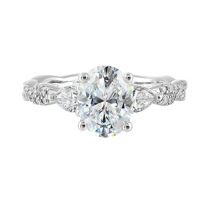 White 14K Gold 0.68ct Diamond Engagement Ring