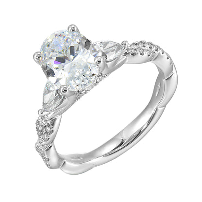 White 14K Gold 0.68ct Diamond Engagement Ring