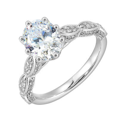 White 14K Gold 0.29ct Diamond Engagement Ring