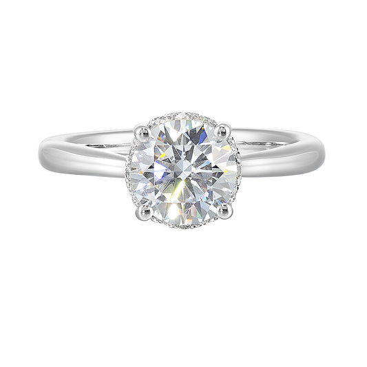 White 14K Gold 0.15ct Diamond Engagement Ring