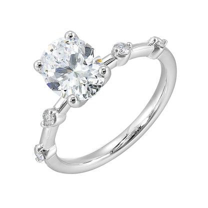 White 14K Gold 0.12ct Diamond Engagement Ring