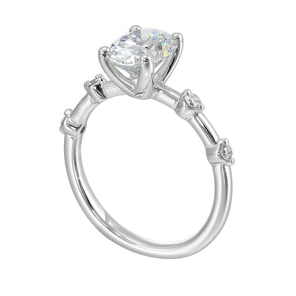 White 14K Gold 0.12ct Diamond Engagement Ring