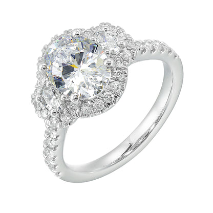 White 14K Gold 0.77ct Diamond Engagement Ring