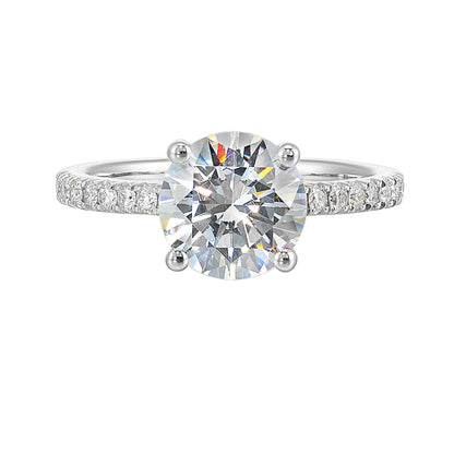 White 14K Gold 0.22ct Diamond Engagement Ring