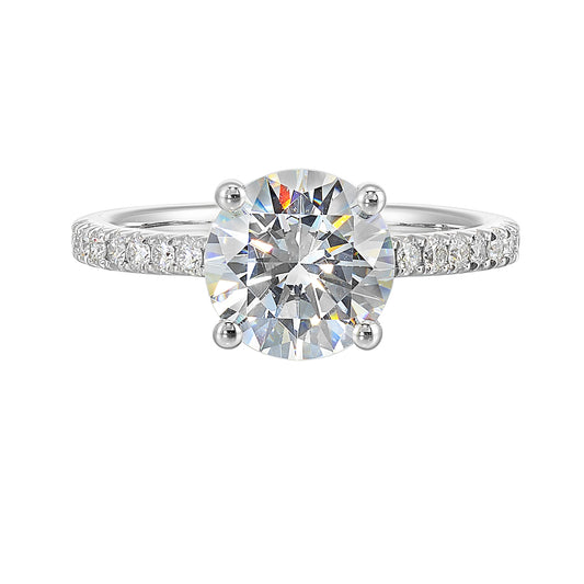 White 14K Gold 0.22ct Diamond Engagement Ring