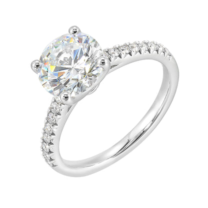 White 14K Gold 0.22ct Diamond Engagement Ring