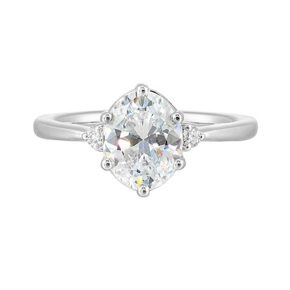 White 14K Gold 0.07ct Diamond Engagement Ring
