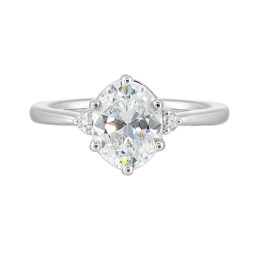 White 14K Gold 0.07ct Diamond Engagement Ring