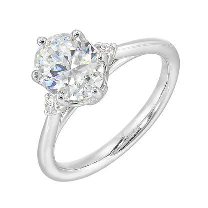 White 14K Gold 0.07ct Diamond Engagement Ring