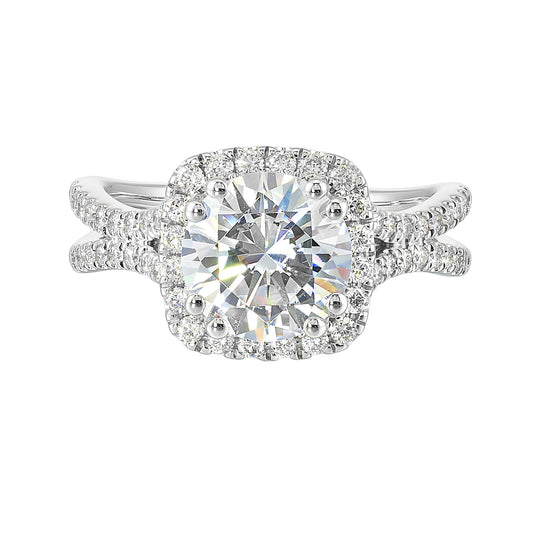 White 14K Gold 0.56ct Diamond Engagement Ring