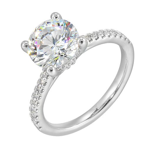 White 14K Gold 0.24ct Diamond Engagement Ring