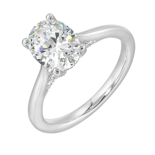 White 14K Gold 0.19ct Diamond Engagement Ring