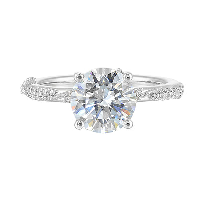 White 14K Gold 0.19ct Diamond Engagement Ring