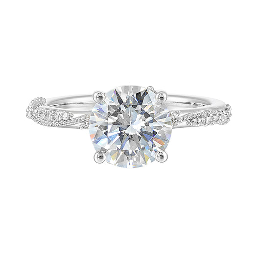 White 14K Gold 0.19ct Diamond Engagement Ring