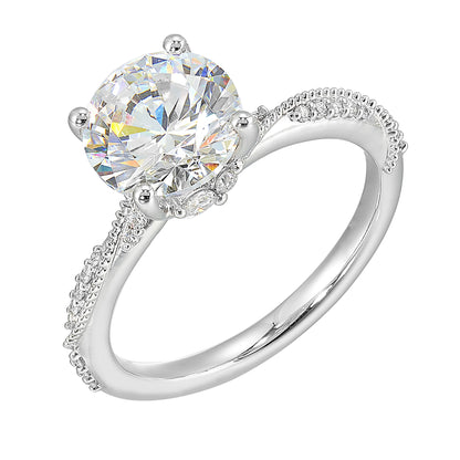 White 14K Gold 0.19ct Diamond Engagement Ring
