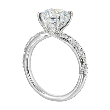 White 14K Gold 0.19ct Diamond Engagement Ring