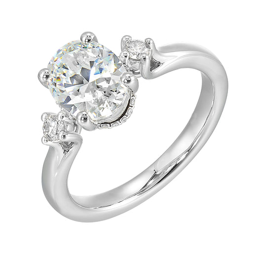 White 14K Gold 0.17ct Diamond Engagement Ring