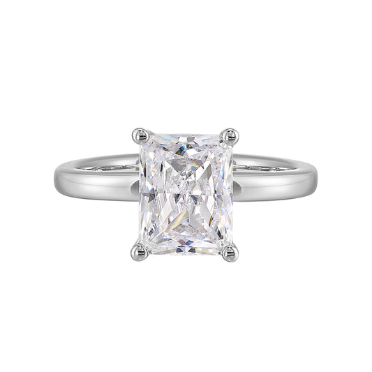 White 14K Gold 0.07ct Diamond Engagement Ring