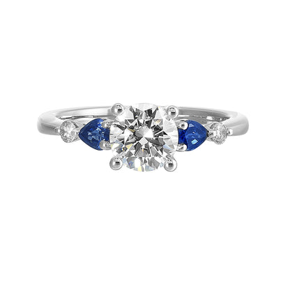 White 14K Gold 0.08ct Diamond Engagement Ring