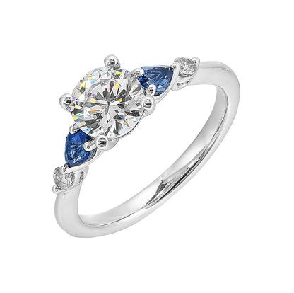 White 14K Gold 0.08ct Diamond Engagement Ring