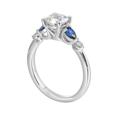 White 14K Gold 0.08ct Diamond Engagement Ring