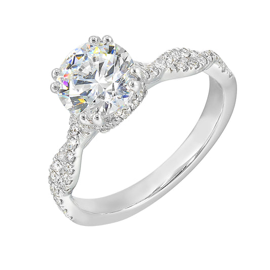 White 14K Gold 0.31ct Diamond Engagement Ring