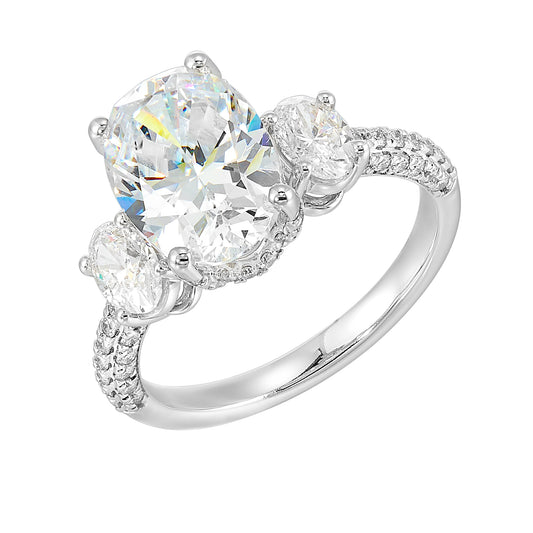 White 14K Gold 1.083ct Diamond Engagement Ring