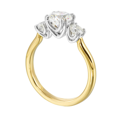 White & Yellow 14K Gold 0.51ct Diamond Engagement Ring