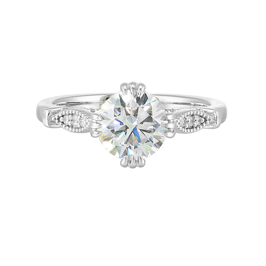 White 14K Gold 0.24ct Diamond Engagement Ring