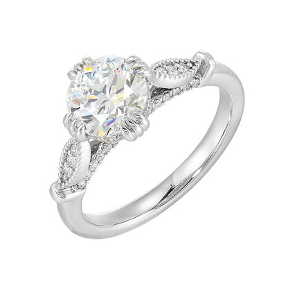White 14K Gold 0.24ct Diamond Engagement Ring