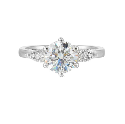 White 14K Gold 0.03ct Diamond Engagement Ring