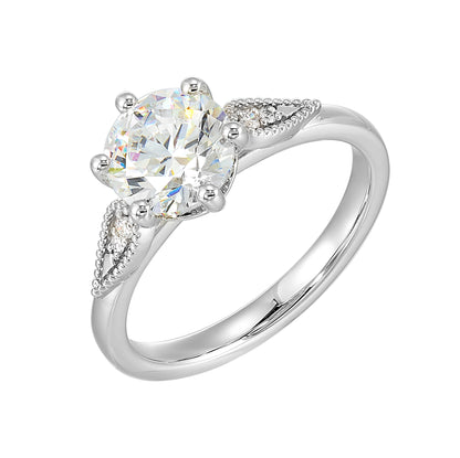 White 14K Gold 0.03ct Diamond Engagement Ring