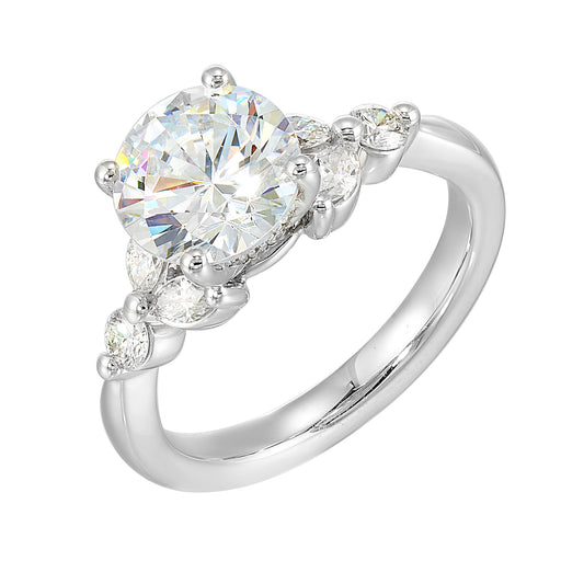 White 14K Gold 0.48ct Diamond Engagement Ring
