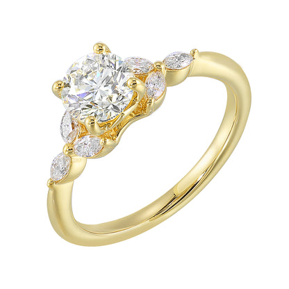 Yellow 14K Gold 0.18ct Diamond Engagement Ring