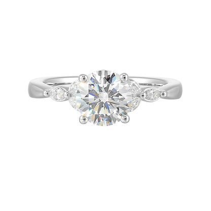 White 14K Gold 0.2ct Diamond Engagement Ring