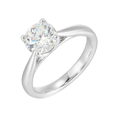 White 14K Gold Engagement Ring