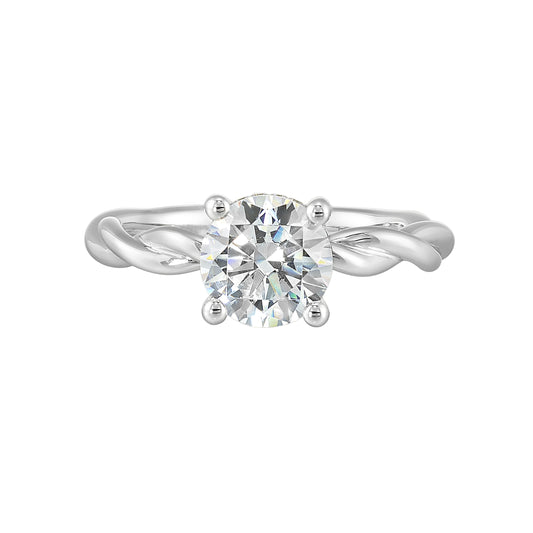 White 14K Gold 0.06ct Diamond Engagement Ring