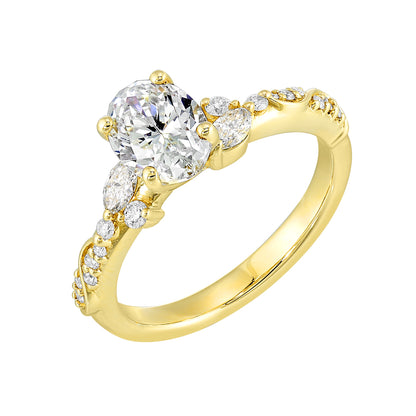 Yellow 14K Gold 0.27ct Diamond Engagement Ring