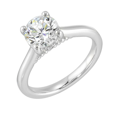 White 14K Gold 0.06ct Diamond Engagement Ring