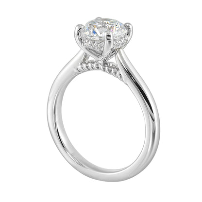 White 14K Gold 0.06ct Diamond Engagement Ring
