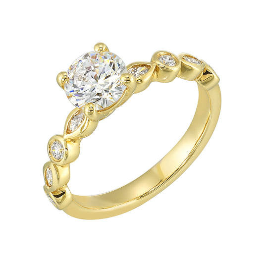 Yellow 14K Gold 0.27ct Diamond Engagement Ring