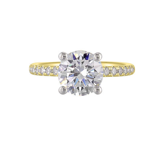 White & Yellow 14K 0.21ct Diamond Engagement Ring